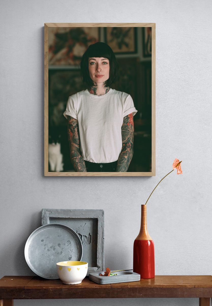 Tattooed Portrait Photography Poster. — room view 3