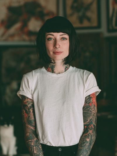 Tattooed Portrait Photography Poster. poster