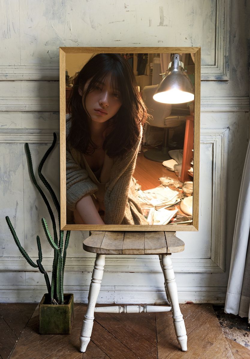 Moody Studio Portrait Print. — room view 1