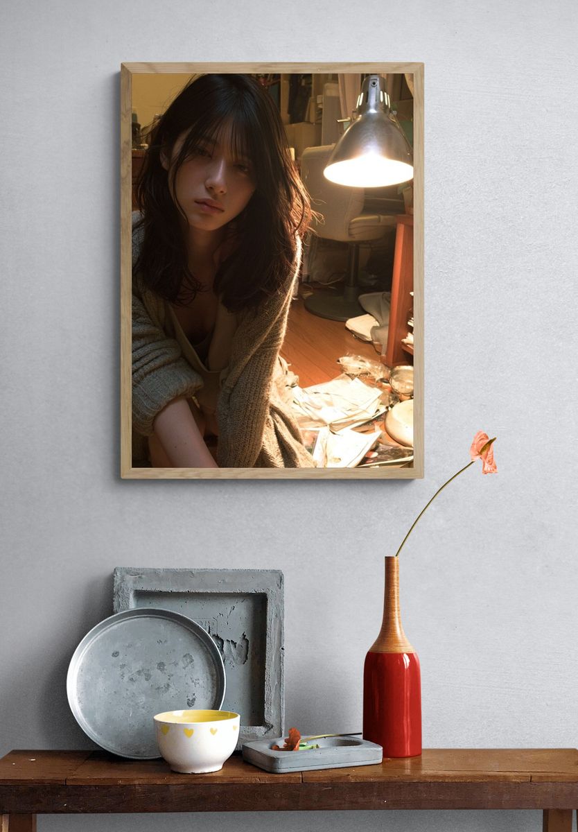 Moody Studio Portrait Print. — room view 3