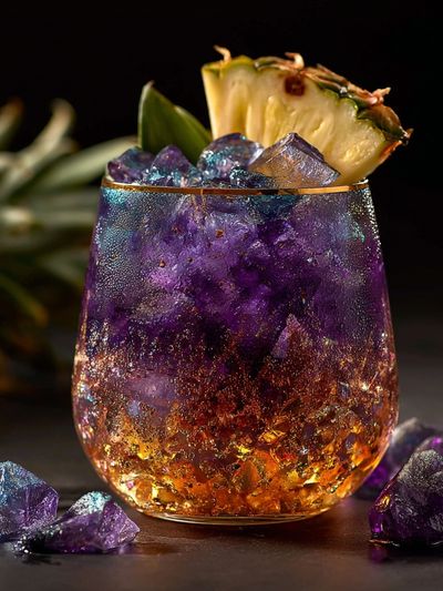 Tropical Crystal Cocktail Photography Poster. poster