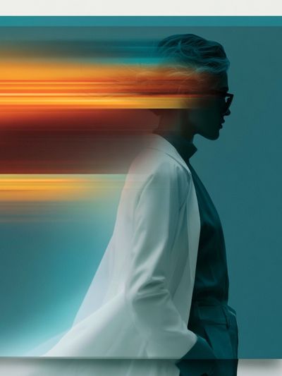 Neon Motion Portrait Print.