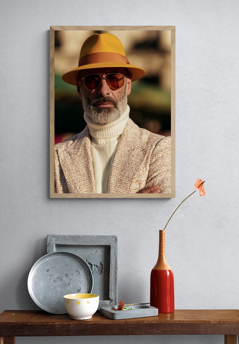 Stylish Man Portrait Photography Poster. — room view 3