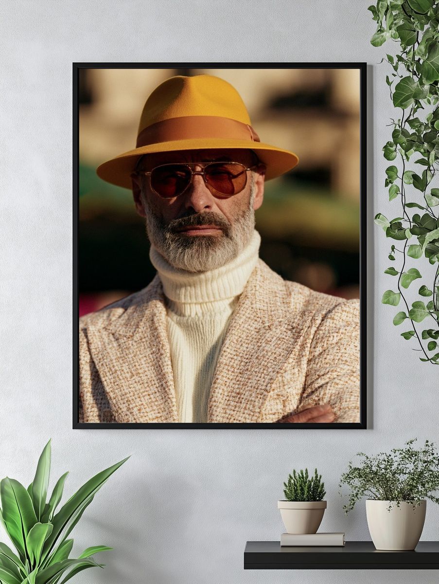 Stylish Man Portrait Photography Poster. — room view 4