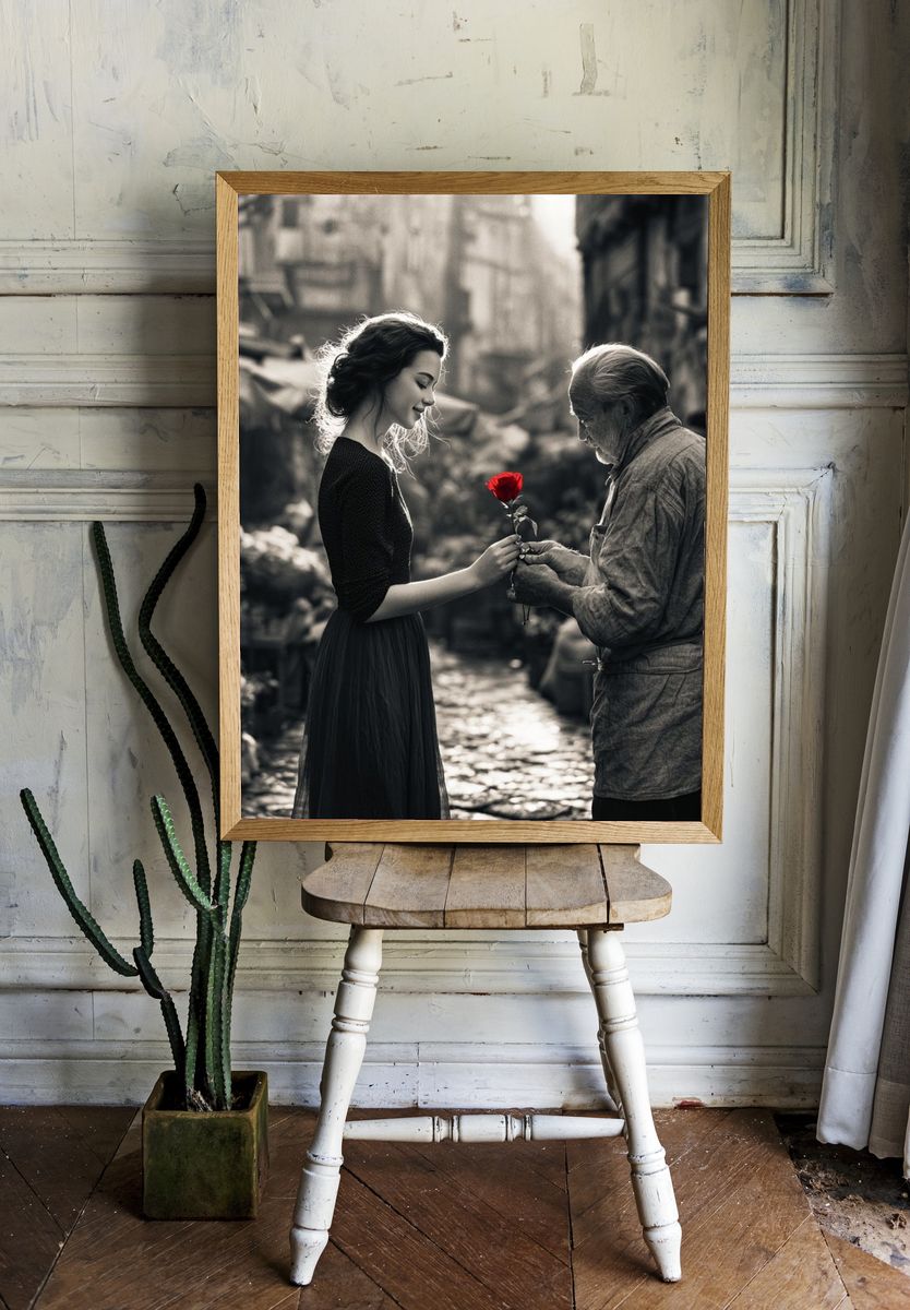 Red Rose Exchange Fine-Art Print. room preview
