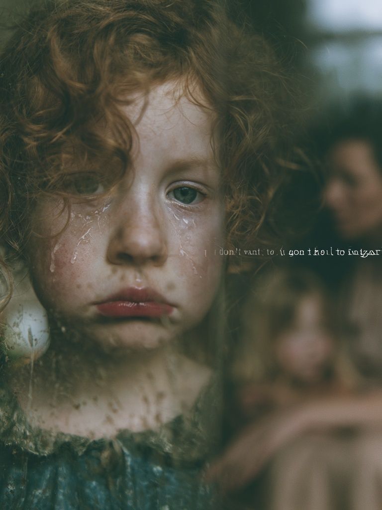 Melancholy Child Portrait Poster. poster detail