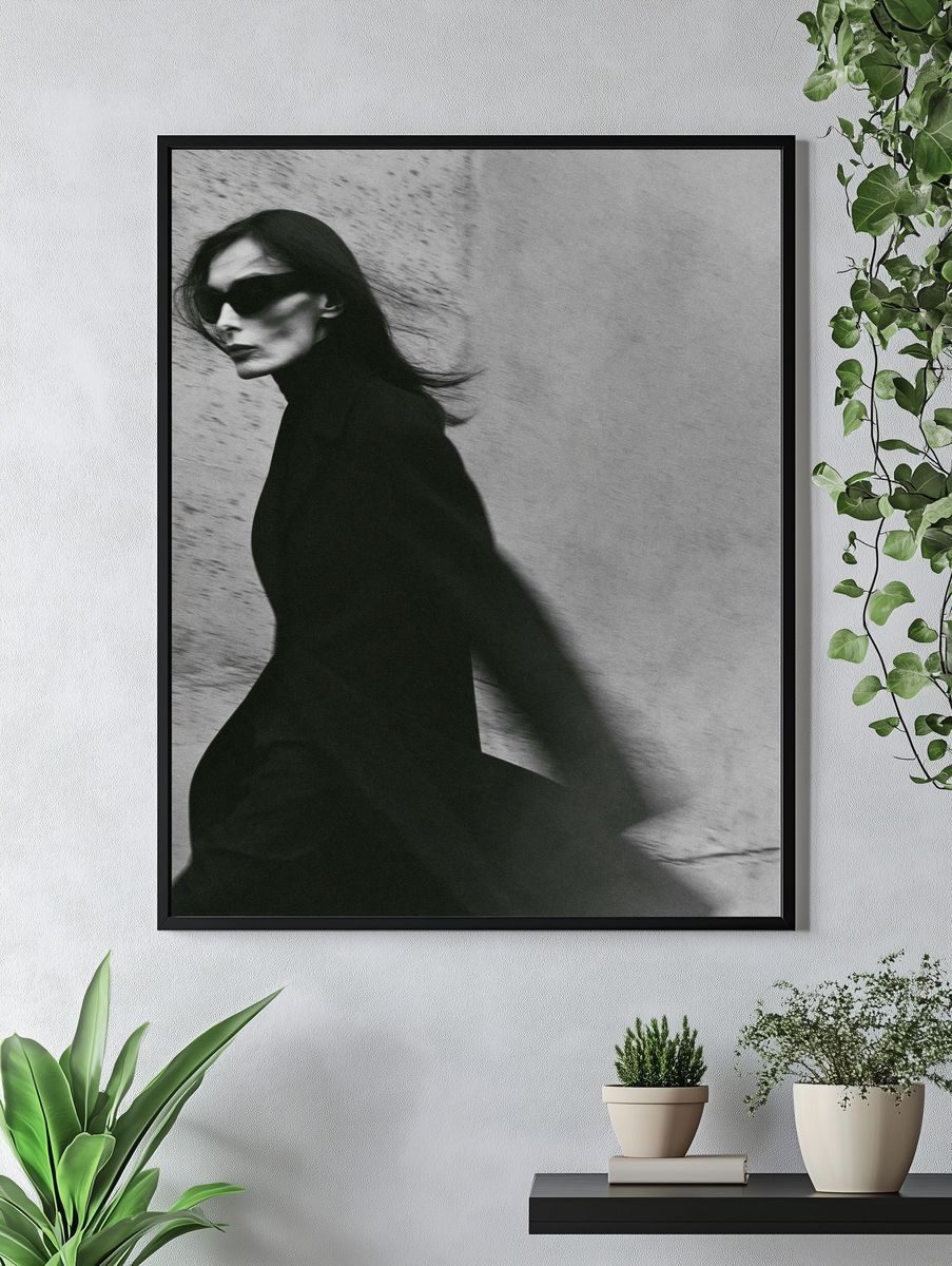 Shadowed Woman Photography Poster. — room view 4