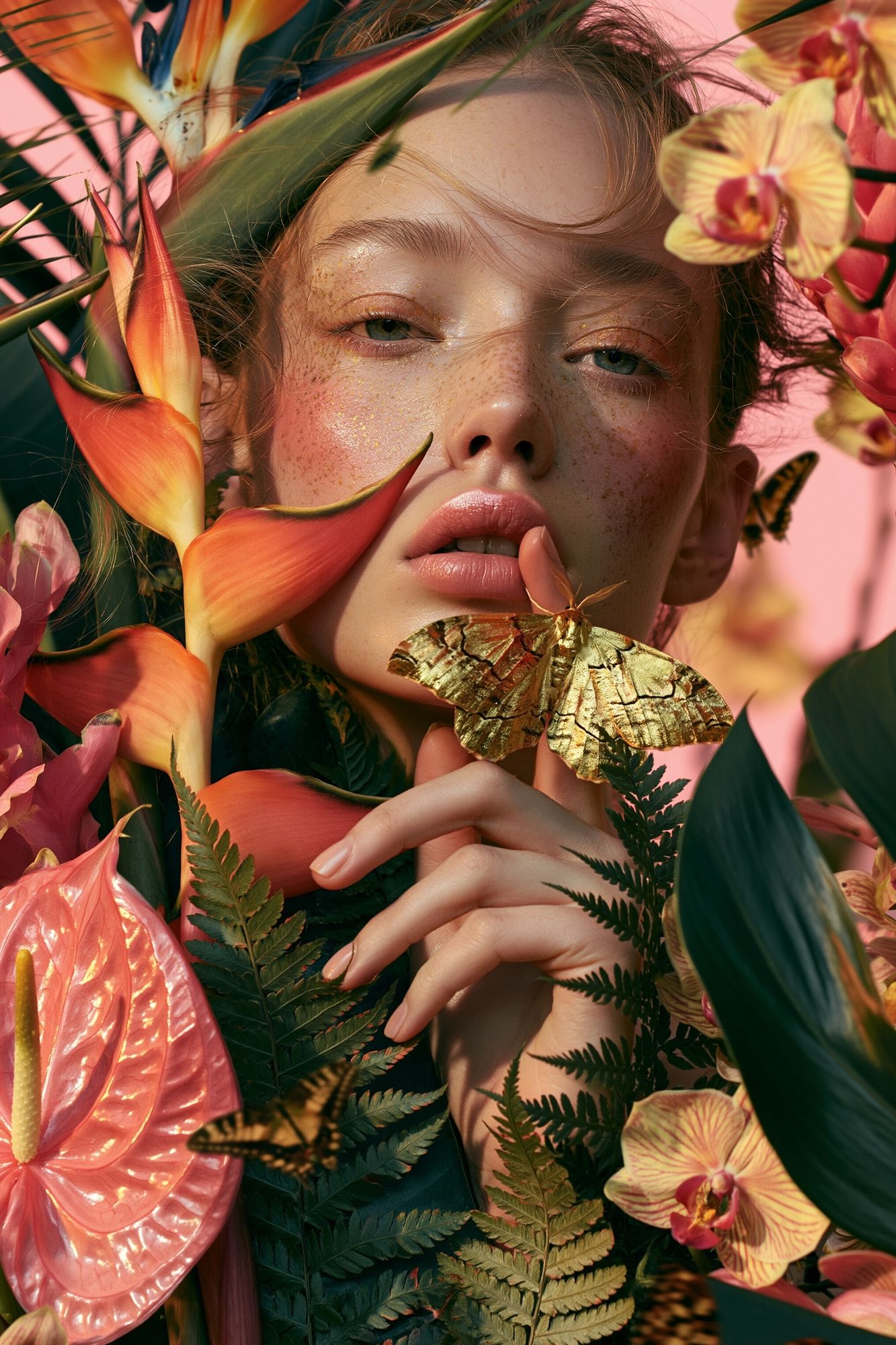 Tropical Portrait Floral Poster. poster — photography art