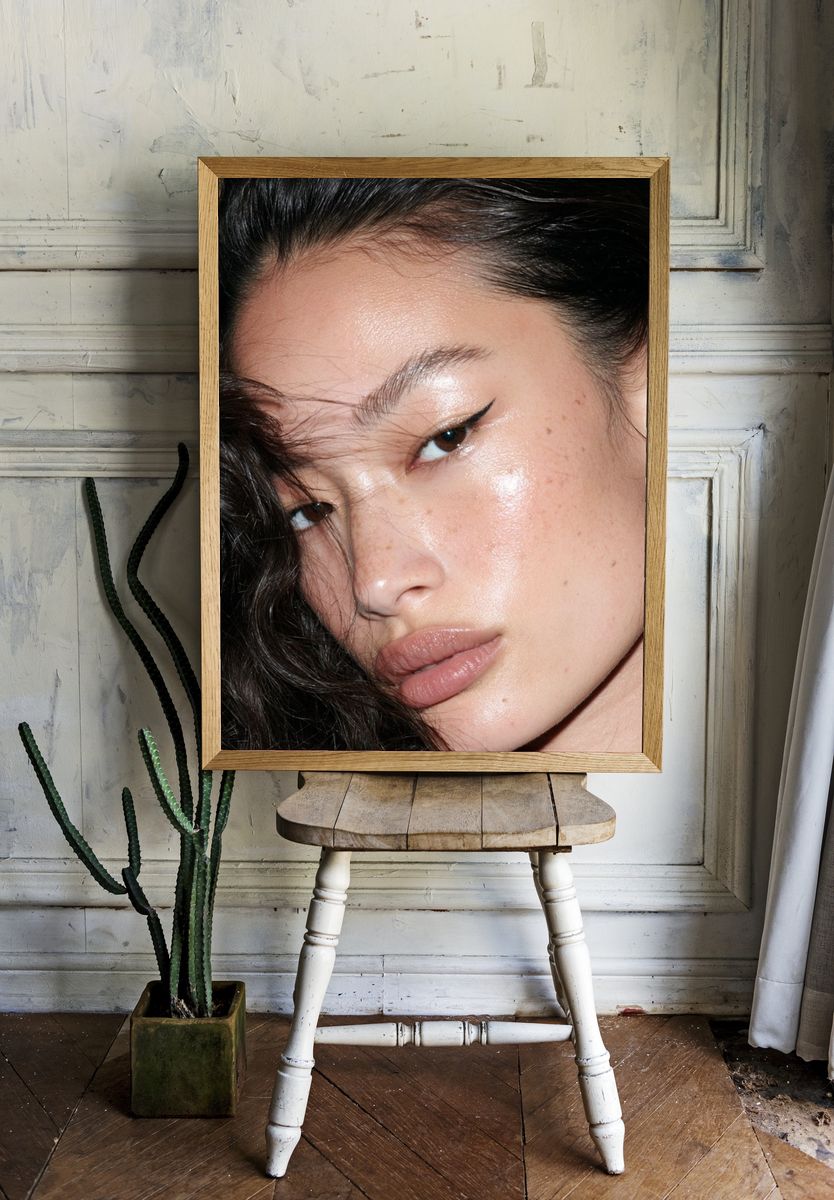 Glossy Beauty Portrait Poster. — room view 1