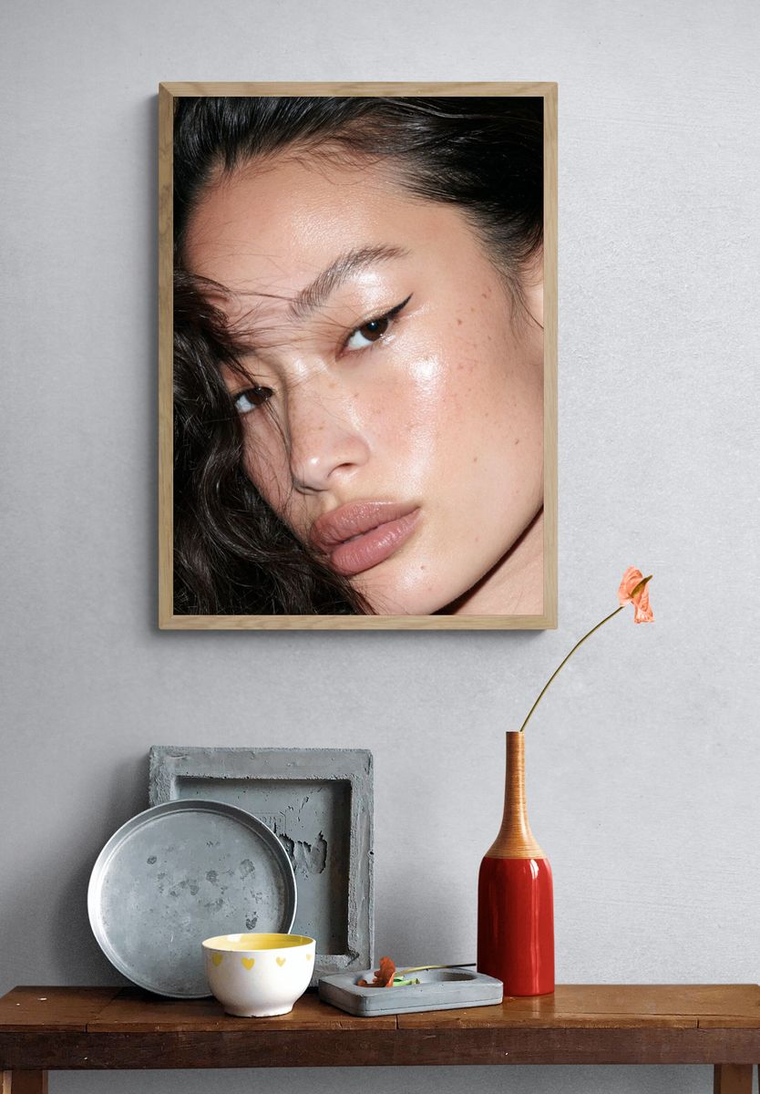 Glossy Beauty Portrait Poster. — room view 3
