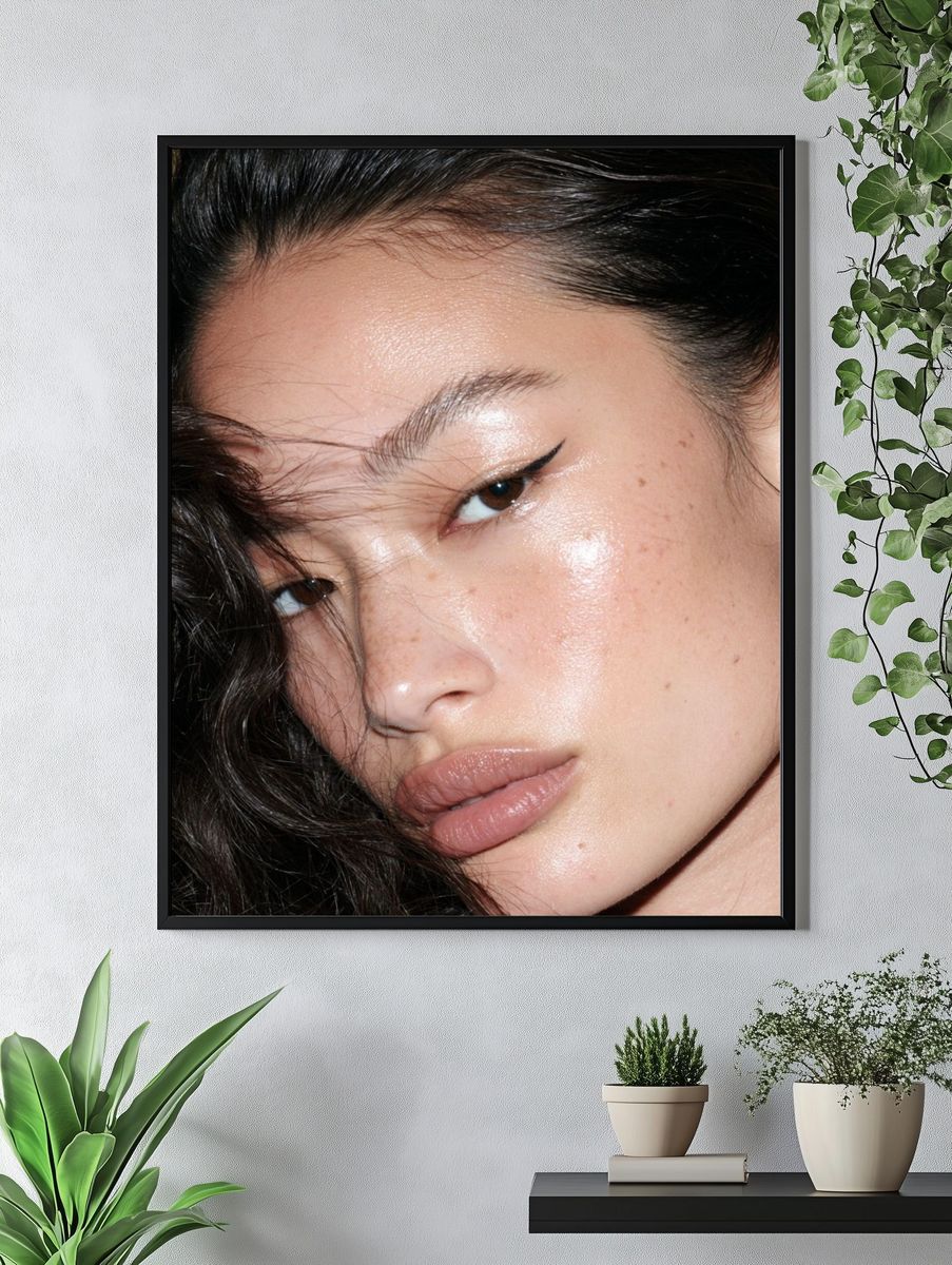 Glossy Beauty Portrait Poster. — room view 4