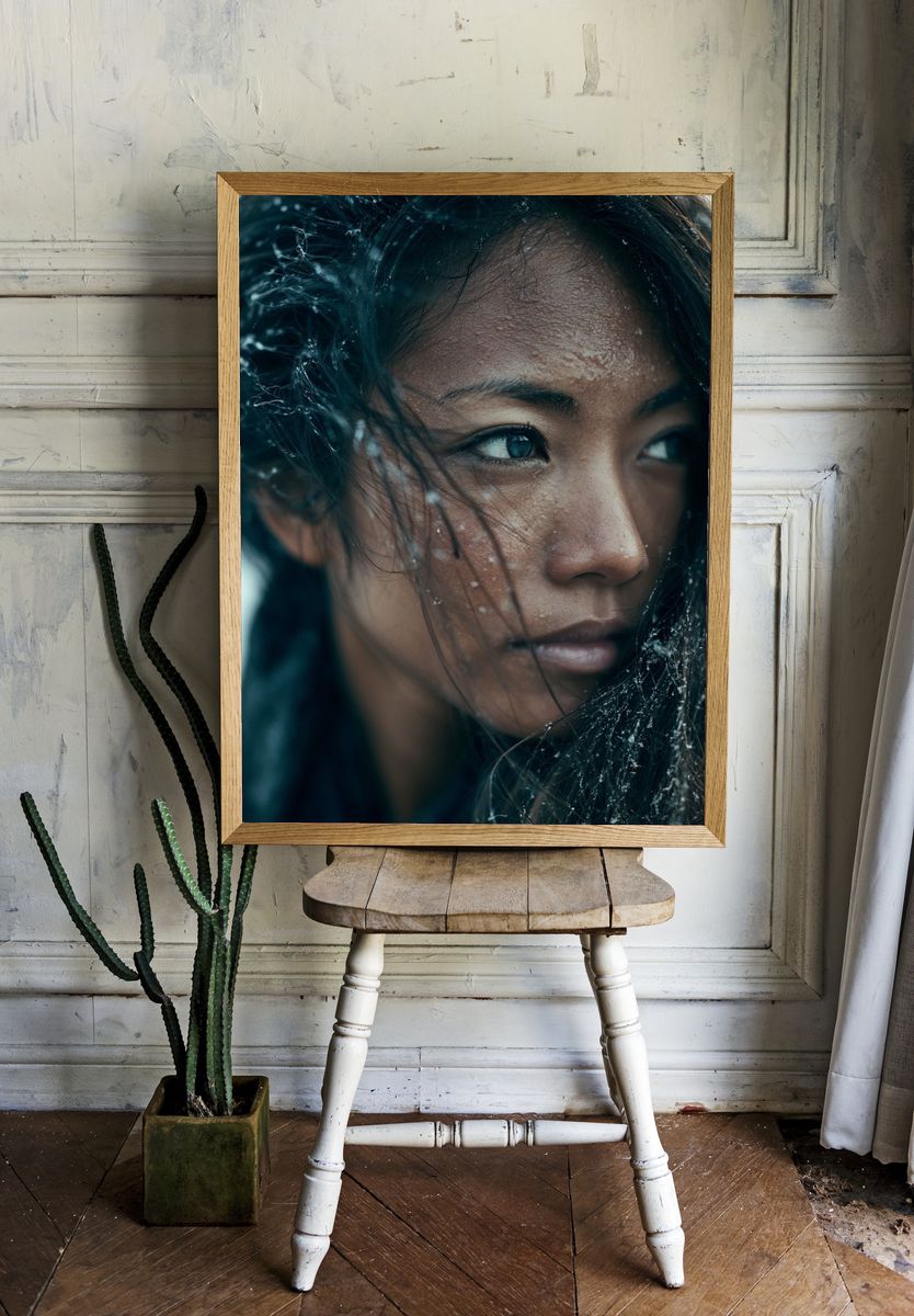 Moody Portrait Photography Poster. — room view 1