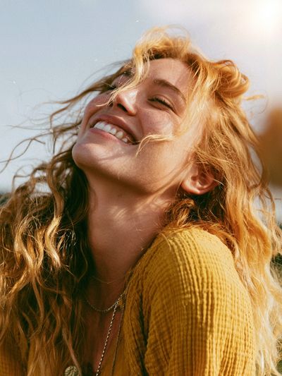 Smiling Woman Portrait Photography Poster.