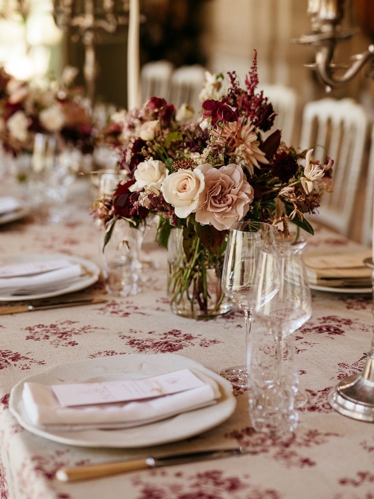 Romantic Floral Tablescape Photography Poster. poster — photography art