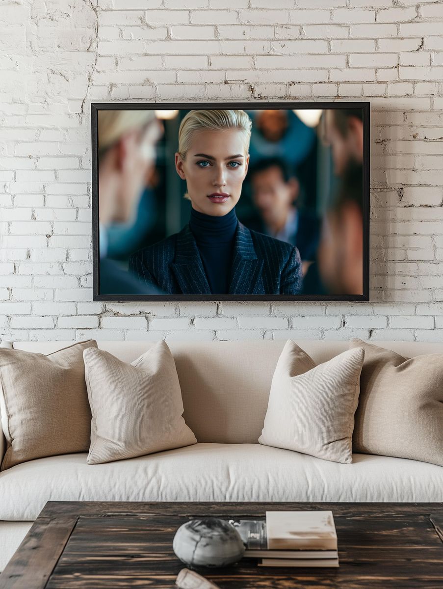 Blonde Portrait Photography Poster. — room view 1