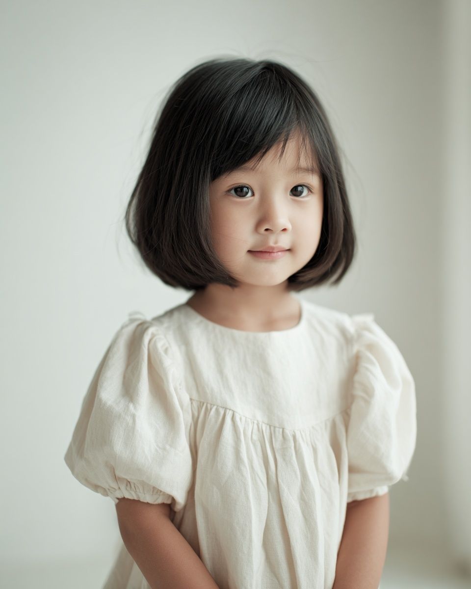 Soft Portrait of a Little Girl Print. poster detail