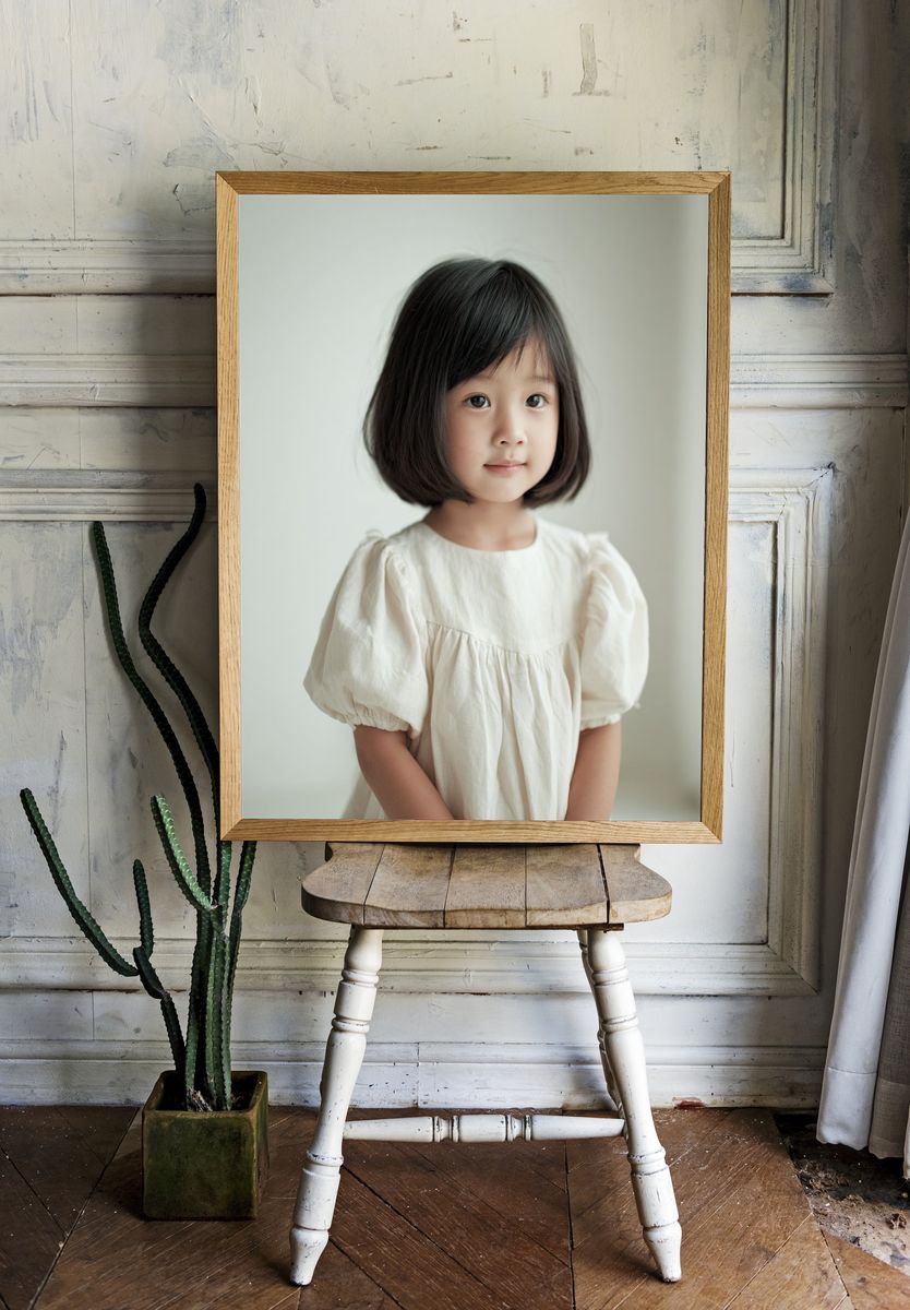 Soft Portrait of a Little Girl Print. — room view 1