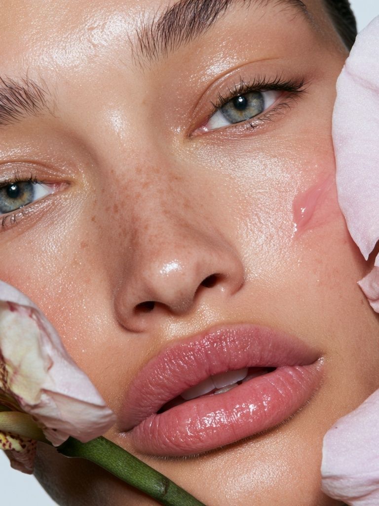 Floral Beauty Portrait Poster. poster detail