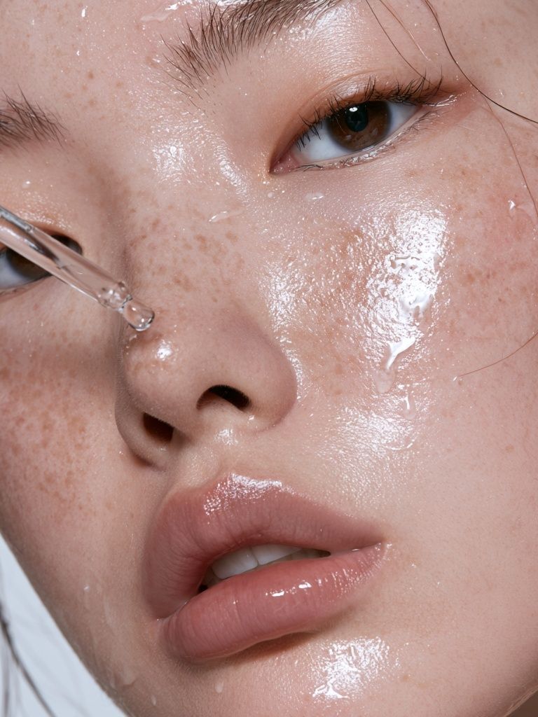 Glossy Freckled Portrait Poster. poster detail