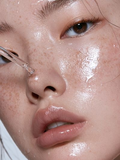 Glossy Freckled Portrait Poster.