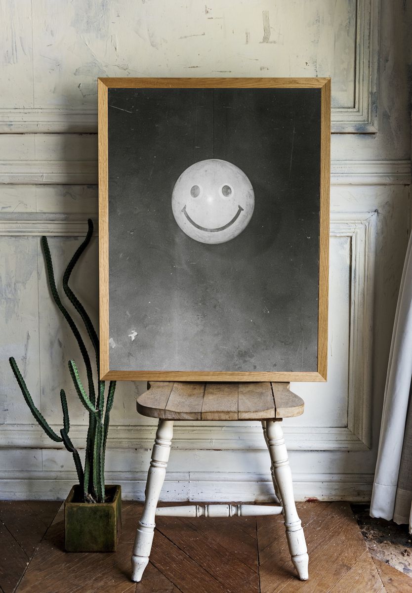 Smiley Ball Street Photo Print. — room view 1