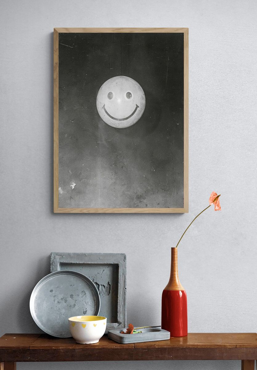 Smiley Ball Street Photo Print. — room view 3