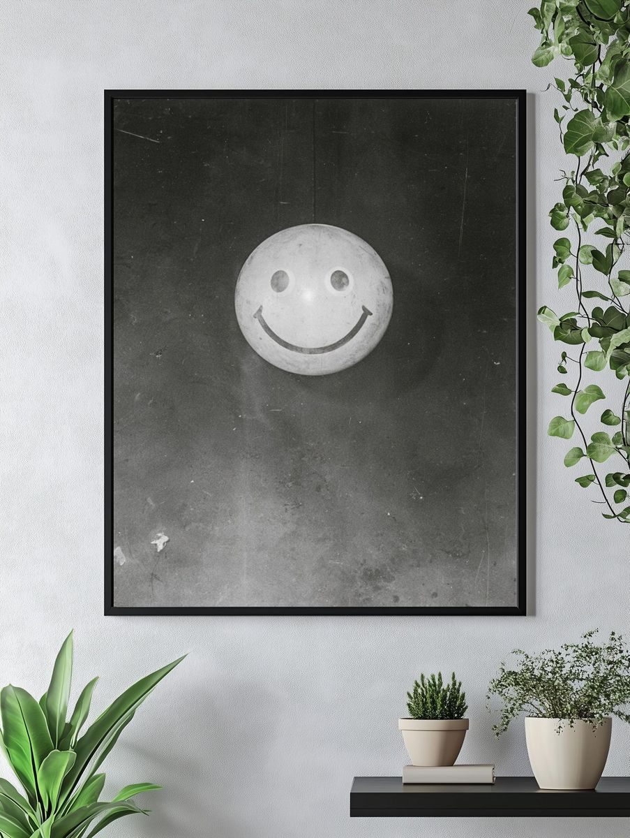 Smiley Ball Street Photo Print. — room view 4