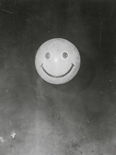 Smiley Ball Street Photo Print. poster