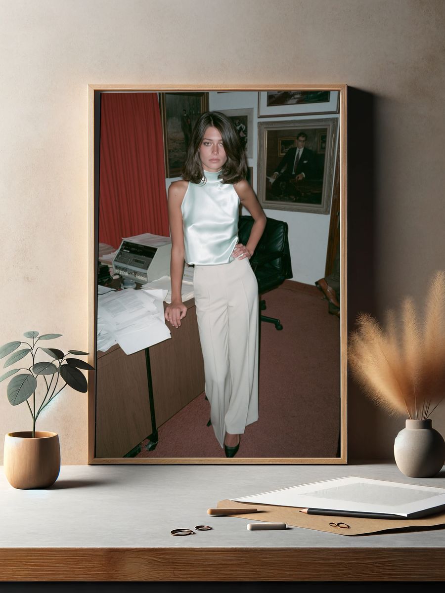 Vintage Fashion Portrait Poster. — room view 2