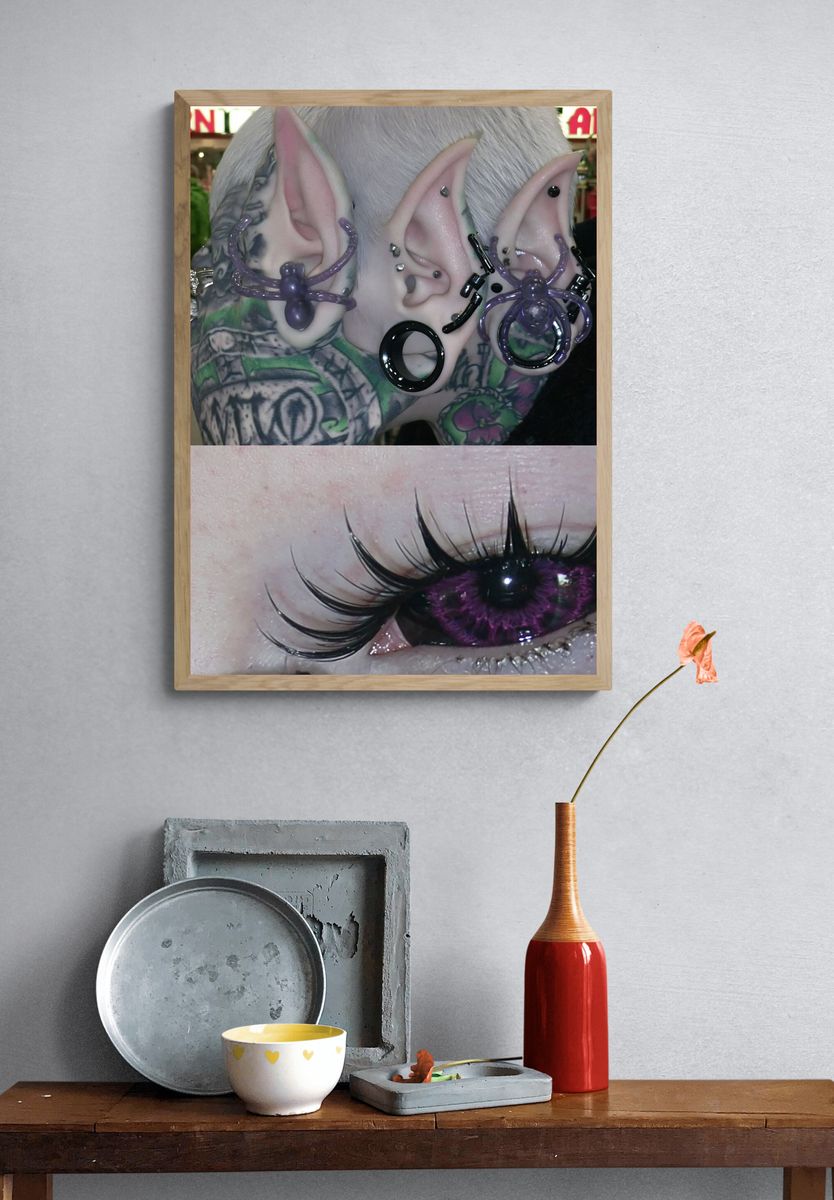 Pierced Ear and Violet Eye Print. — room view 3