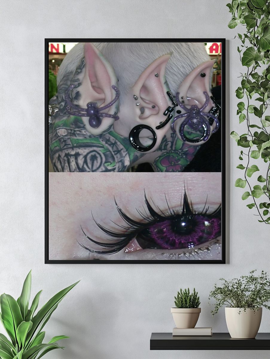 Pierced Ear and Violet Eye Print. — room view 4