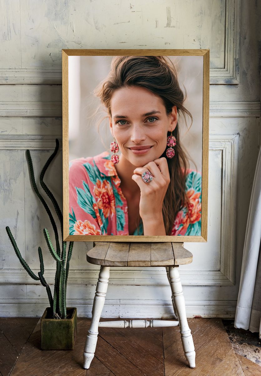 Floral Portrait Photography Poster. — room view 1