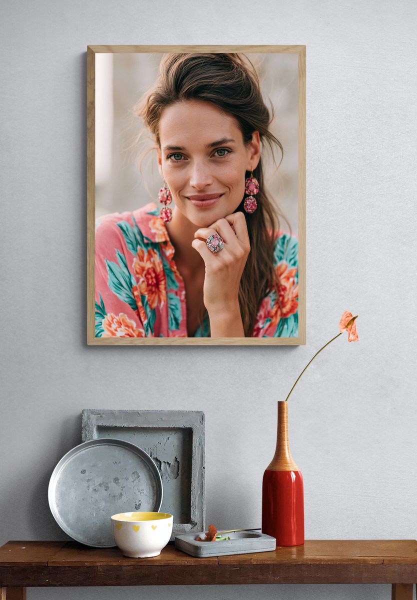 Floral Portrait Photography Poster. — room view 3