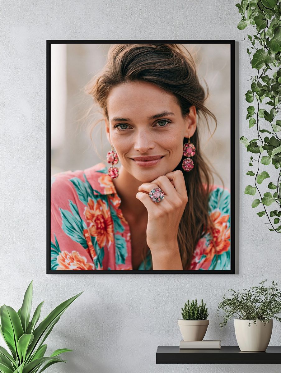 Floral Portrait Photography Poster. — room view 4