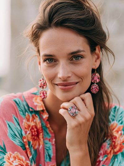 Floral Portrait Photography Poster.