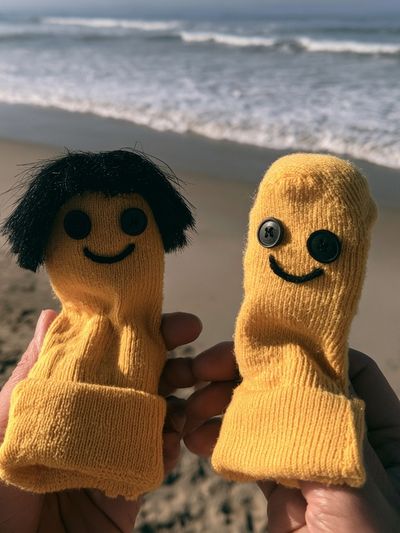 Beach Sock Puppets Photography Poster. poster