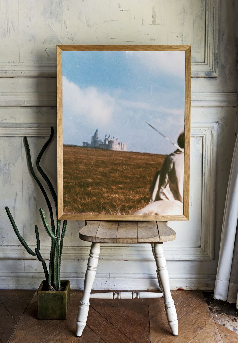 Castle Field Scene Photography Poster. room preview