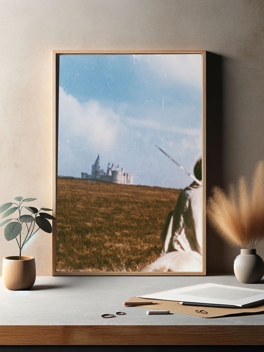 Castle Field Scene Photography Poster. — room view 2