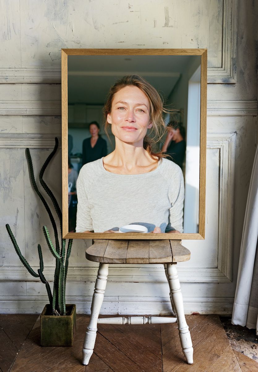 Sunlit Woman Portrait Poster. room preview