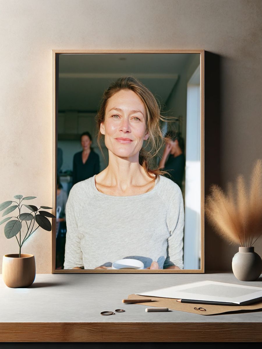 Sunlit Woman Portrait Poster. — room view 2