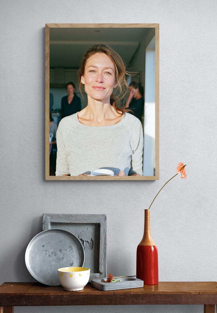Sunlit Woman Portrait Poster. — room view 3