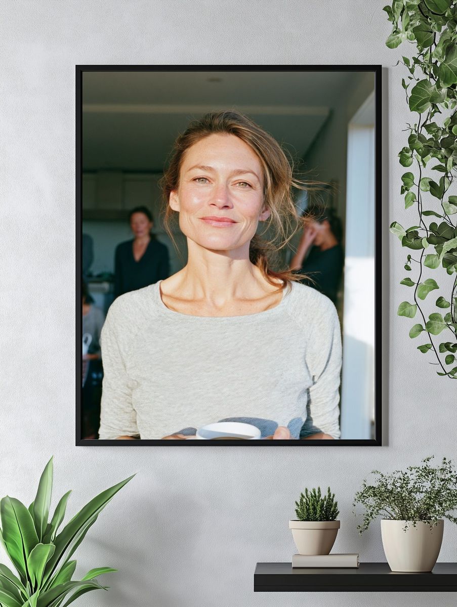 Sunlit Woman Portrait Poster. — room view 4