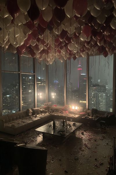 Night City Party Scene Photography Poster. poster