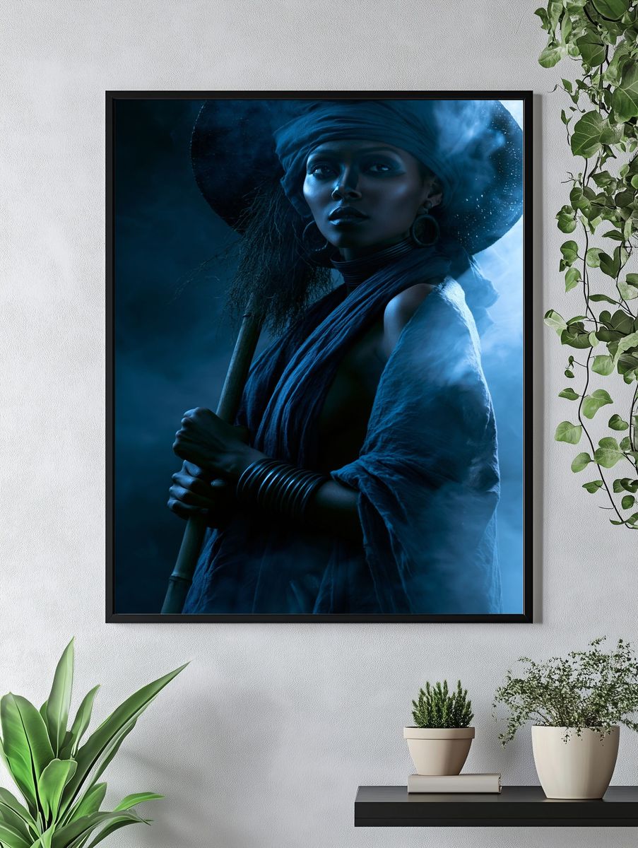 Mystic Blue Portrait Print. — room view 4