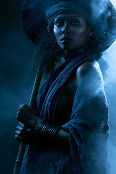 Mystic Blue Portrait Print. poster