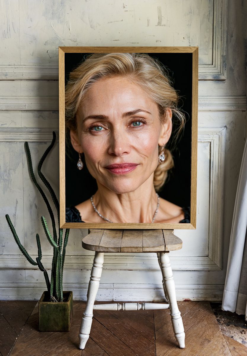 Elegant Woman Portrait Print. room preview