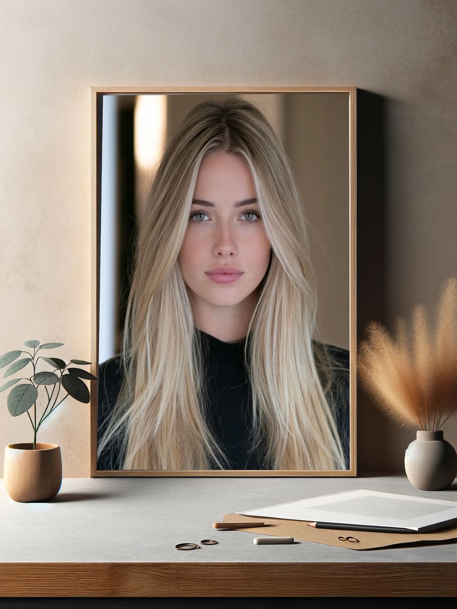 Blonde Portrait Photography Poster. — room view 2