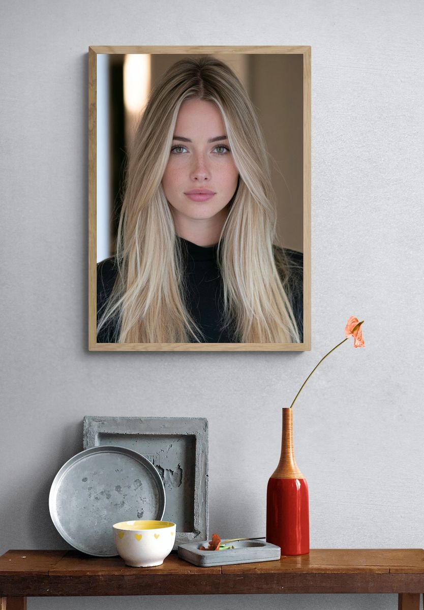 Blonde Portrait Photography Poster. — room view 3