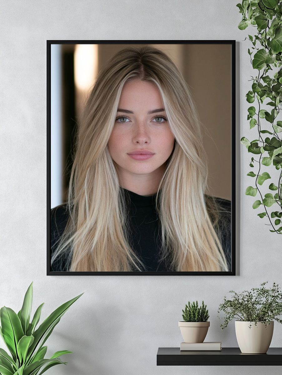 Blonde Portrait Photography Poster. — room view 4