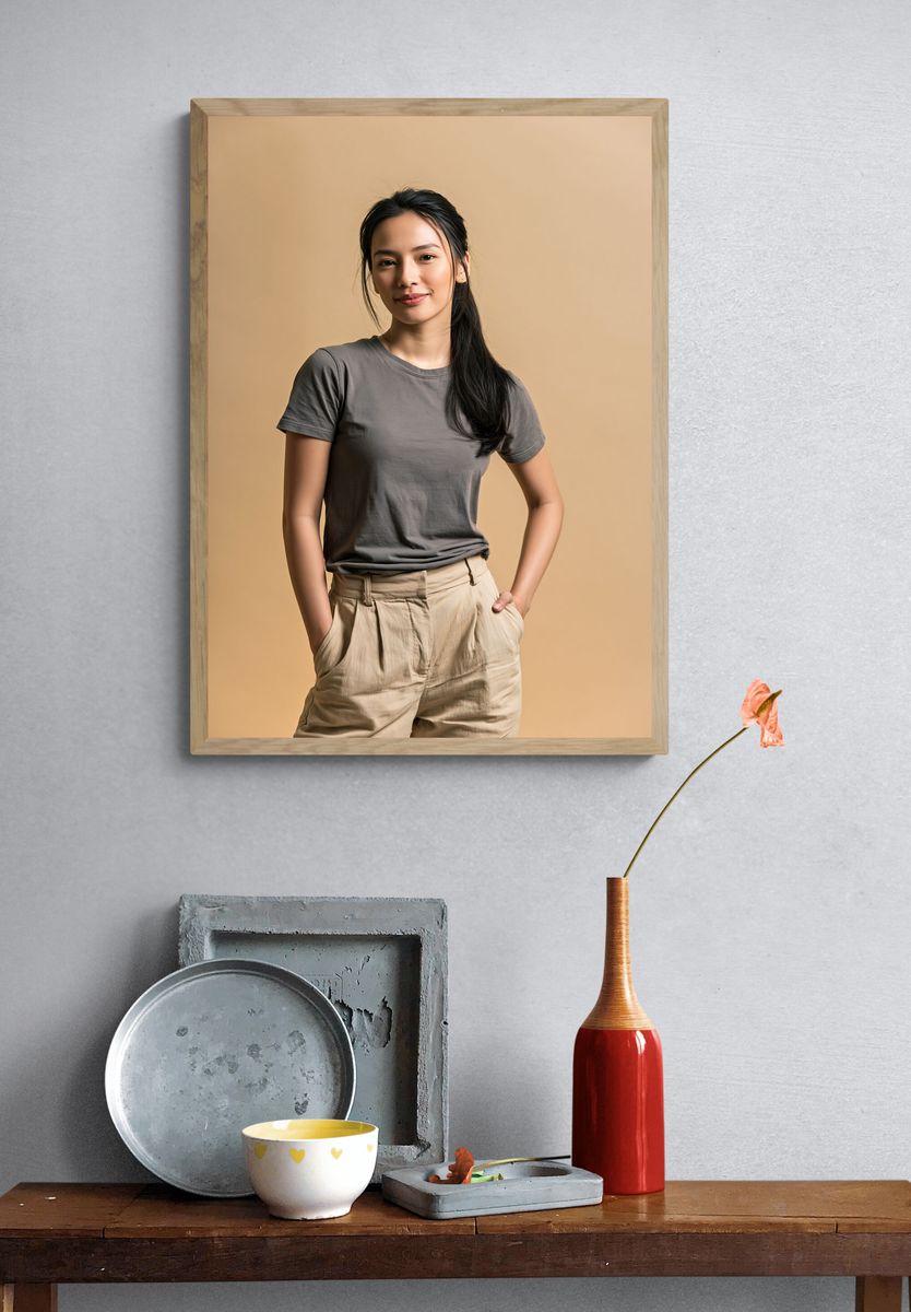 Minimal Portrait Photography Poster. — room view 3